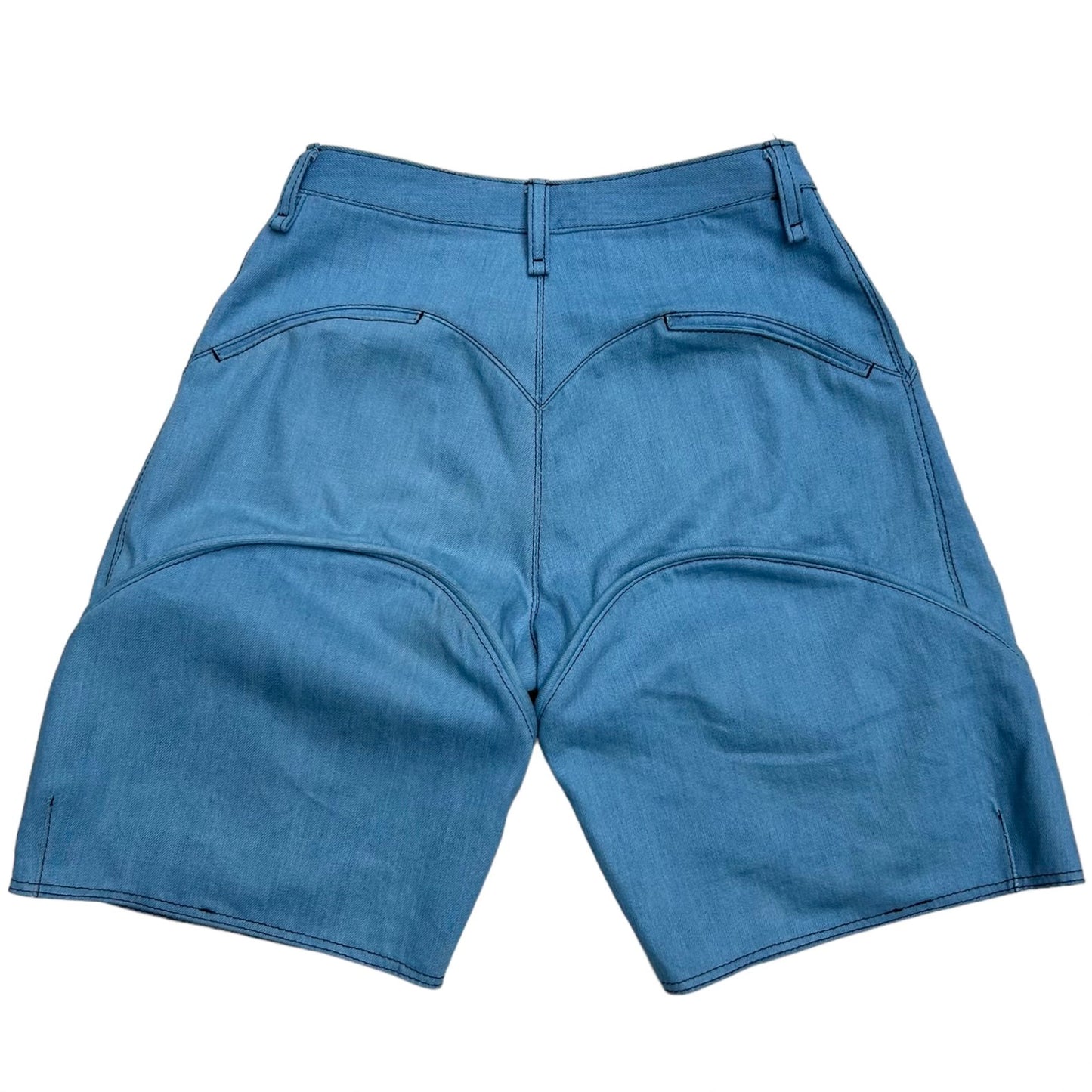 STRUCTURED DENIM SHORTS - LIGHT TONE