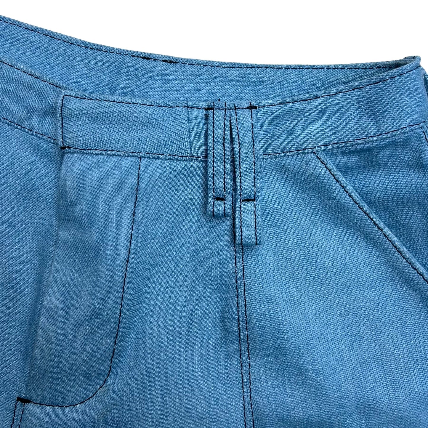 STRUCTURED DENIM SHORTS - LIGHT TONE